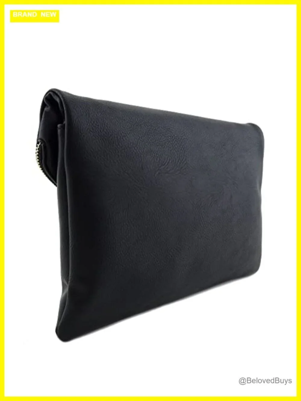 Oversized Envelope Clutch Faux Leather Chain Evening Bag